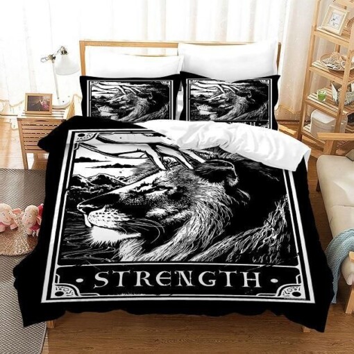 Tarot Strength 16 Duvet Cover Pillowcase Bedding Sets Home Bedroom