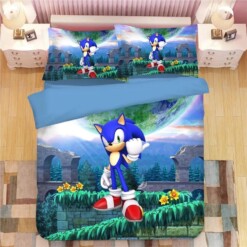 Sonic The Hedgehog 22 Duvet Cover Pillowcase Bedding Set Quilt