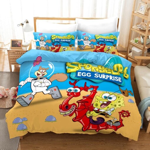 Spongebob Squarepants 19 Duvet Cover Pillowcase Bedding Sets Home Decor