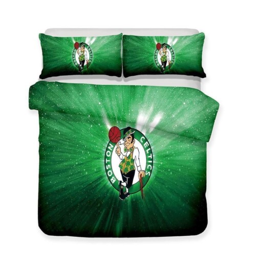Nba Boston Celtics Theme Bedspreadss 3d Duvet Cover Bedding Set