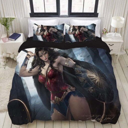 Wonder Woman Diana Prince 2 Duvet Cover Pillowcase Bedding Sets