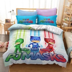 Pjmasks 11 Duvet Cover Pillowcase Bedding Sets Home Decor Quilt