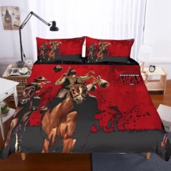 Red Dead Redemption 4 Duvet Cover Quilt Cover Pillowcase Bedding