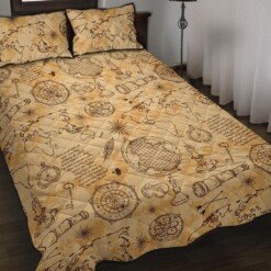 Pattern Print World Map Bedding Sets Quilt Quilt Bed Sets