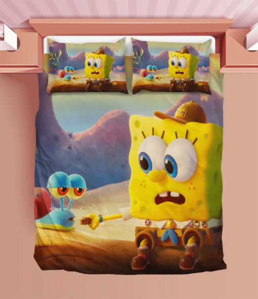 Spongebob Duvet Gary Bedding Sets Comfortable Gift Quilt Bed Sets