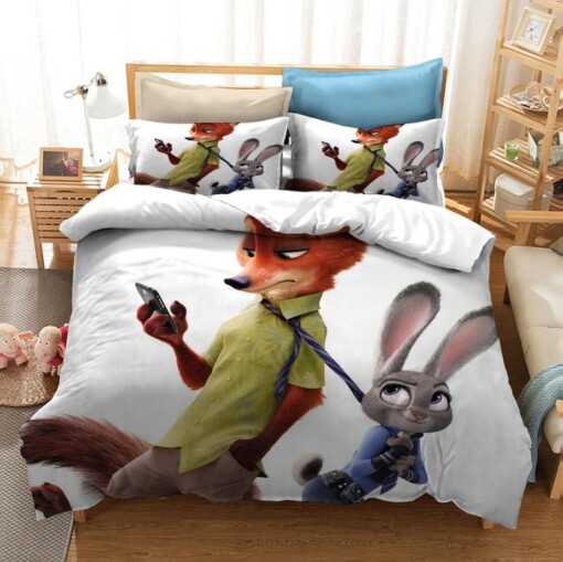 Zootopia Zootropolis Judy Nick 3 Duvet Cover Quilt Cover Pillowcase