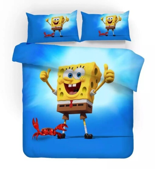 Spongebob Squarepants 7 Duvet Cover Pillowcase Bedding Sets Home Decor