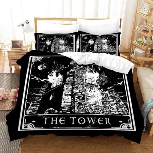 Tarot The Tower 10 Duvet Cover Quilt Cover Pillowcase Bedding