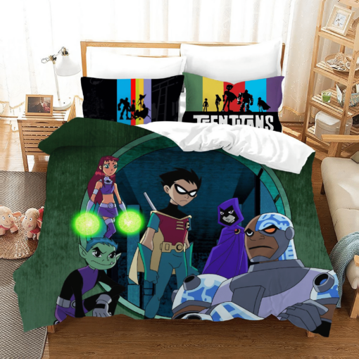 Teen Titans Go 15 Duvet Cover Quilt Cover Pillowcase Bedding