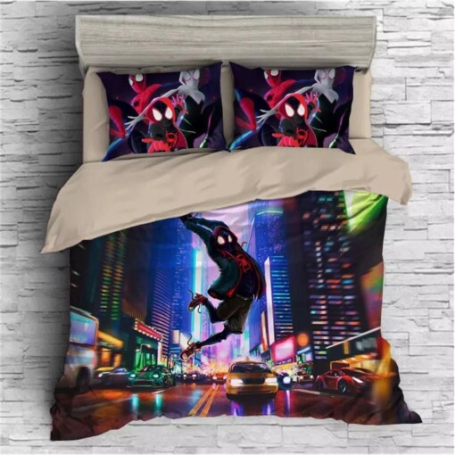 Spider Man Into The Spider Verse Miles Morales 17 Duvet Cover Pillowcase