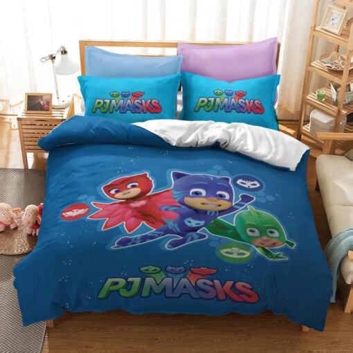 Pjmasks 16 Duvet Cover Pillowcase Bedding Sets Home Decor Quilt