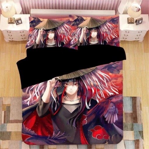 Naruto Uchiha Itachi 12 Duvet Cover Pillowcase Bedding Set Quilt