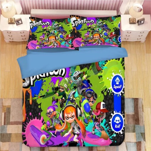 Splatoon 6 Duvet Cover Quilt Cover Pillowcase Bedding Set Quilt