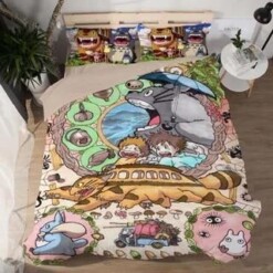 Tonari No Totoro 1 Duvet Cover Pillowcase Bedding Sets Home