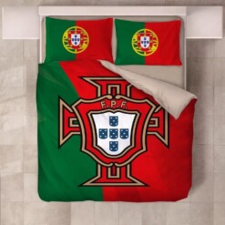 Portuguese Football Association Fpf 22 Duvet Cover Pillowcase Bedding Sets
