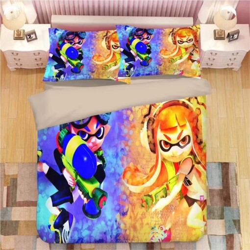 Splatoon 9 Duvet Cover Quilt Cover Pillowcase Bedding Set Quilt