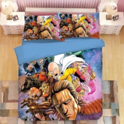 One Punch Man 5 Duvet Cover Pillowcase Bedding Sets Home