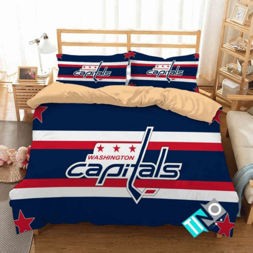 Nhl Washington Capitals 3 Logo 3d Duvet Cover Bedding Sets