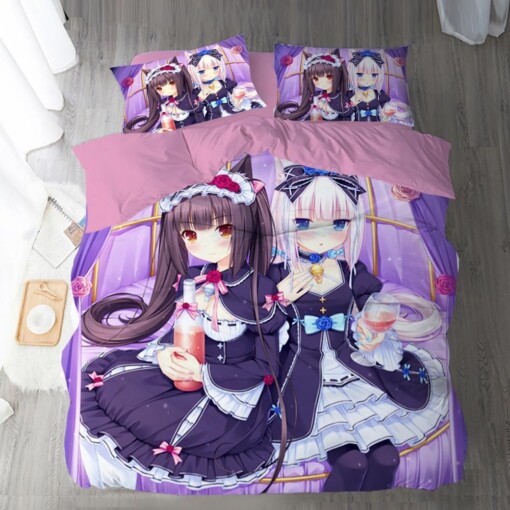 Nekopara 7 Duvet Cover Pillowcase Bedding Sets Home Bedroom Decor