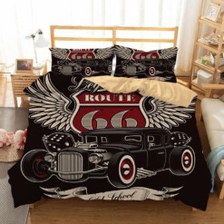 Route 66 3 Duvet Cover Quilt Cover Pillowcase Bedding Sets