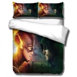 The Flash Barry Allen Arrow Oliver Queen 12 Duvet Cover