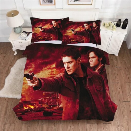 Supernatural Dean Sam Winchester 10 Duvet Cover Pillowcase Bedding Sets