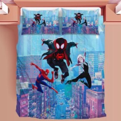 Spiderman Duvet Into The Spider Verse Miles Morales Gwen Bedding