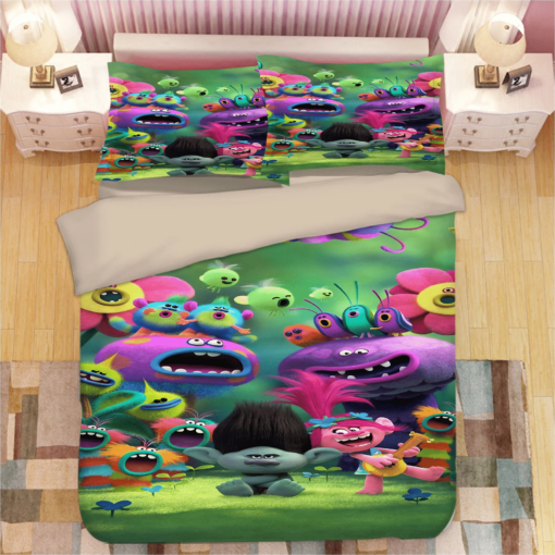 Trolls Poppy 13 Duvet Cover Quilt Cover Pillowcase Bedding Sets