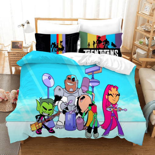 Teen Titans Go 32 Duvet Cover Pillowcase Bedding Sets Home