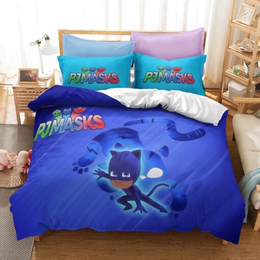 Pjmasks 17 Duvet Cover Pillowcase Bedding Sets Home Decor Quilt