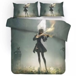 Nier Automata Yorha 2b 8 Duvet Cover Pillowcase Bedding Sets