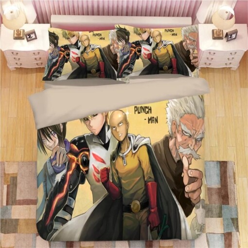 One Punch Man 16 Duvet Cover Quilt Cover Pillowcase Bedding