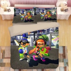 Splatoon 3 Duvet Cover Quilt Cover Pillowcase Bedding Set Quilt