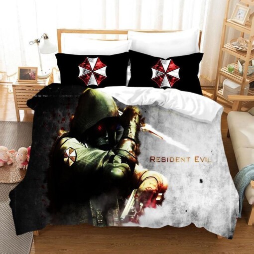 Resident Evil 17 Duvet Cover Pillowcase Bedding Sets Home Bedroom