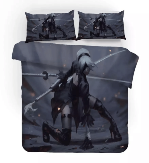 Nier Automata Yorha 2b 3 Duvet Cover Pillowcase Bedding Sets