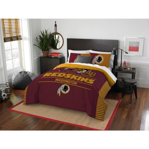 Washington Redskins Logo Iconic Colors Bedding Sets For Fans Quilt