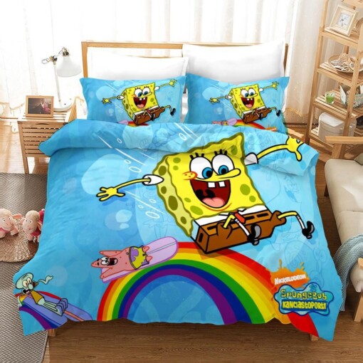 Spongebob Squarepants 37 Duvet Cover Pillowcase Bedding Sets Home Decor