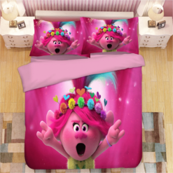 Trolls Poppy 15 Duvet Cover Quilt Cover Pillowcase Bedding Sets