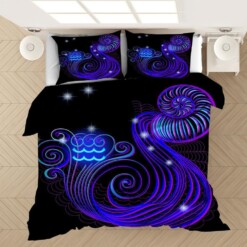 Twelve Constellations Aquarius 10 Duvet Cover Pillowcase Bedding Sets Home