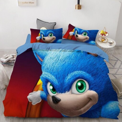 Sonic The Hedgehog 13 Duvet Cover Pillowcase Bedding Sets Home