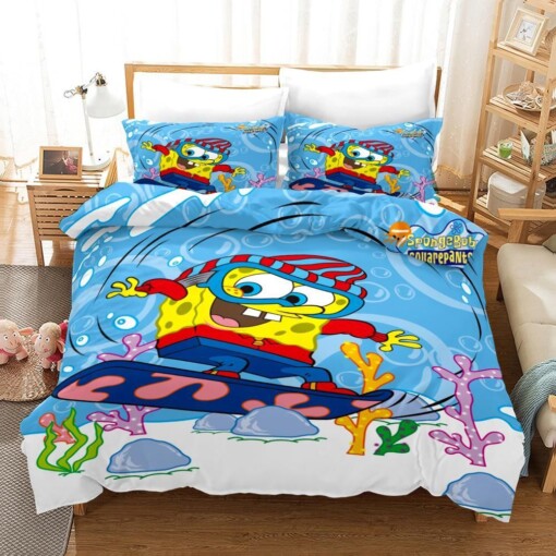 Spongebob Squarepants 36 Duvet Cover Pillowcase Bedding Sets Home Decor