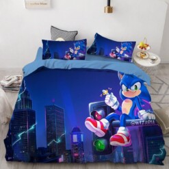 Sonic The Hedgehog 12 Duvet Cover Quilt Cover Pillowcase Bedding