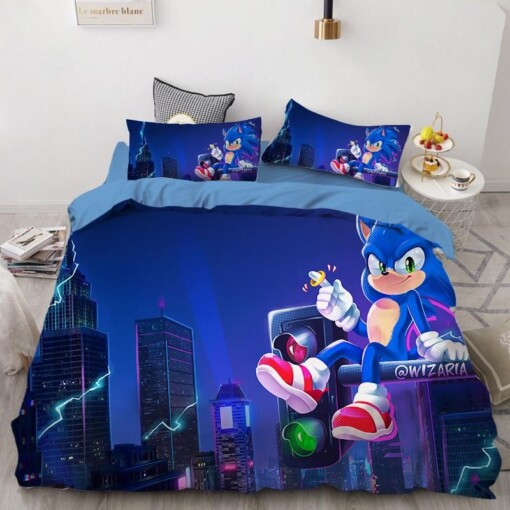 Sonic The Hedgehog 12 Duvet Cover Quilt Cover Pillowcase Bedding