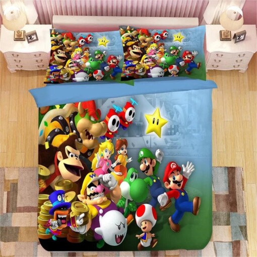 Super Smash Bros Ultimate Mario 1 Duvet Cover Quilt Cover