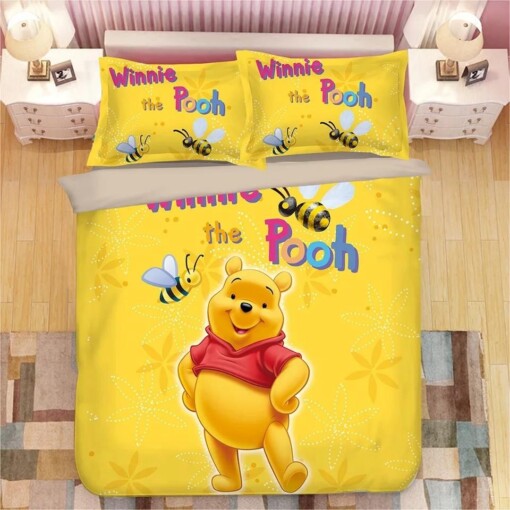 Winnie The Pooh 2 Duvet Cover Quilt Cover Pillowcase Bedding