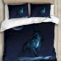 Wolf In The Night Bedding Sets Duvet Cover Bedroom Quilt