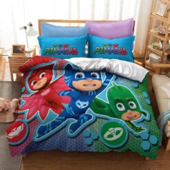 Pjmasks 14 Duvet Cover Pillowcase Bedding Sets Home Decor Quilt