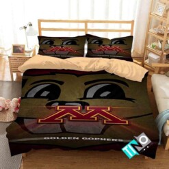 Ncaa Minnesota Golden Gophers 1 Logo Customize Duvet Cover Bedding