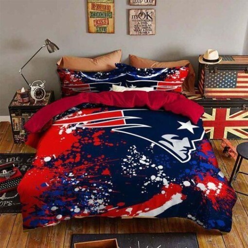 New England Patriots Bedding Sets Sleepy Halloween And Christmas Gift