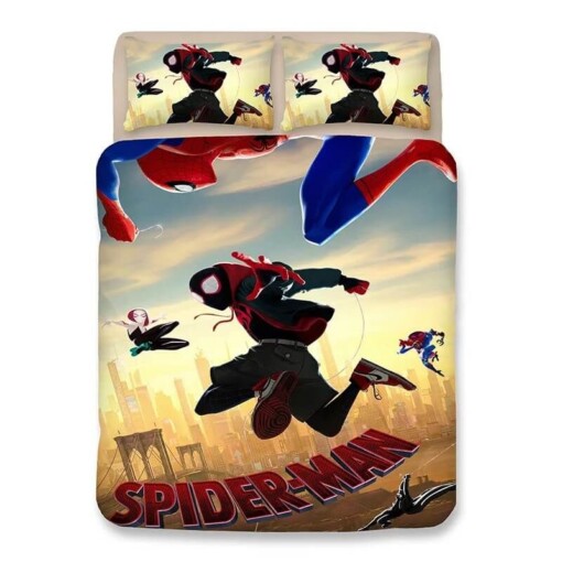 Spider Man Into The Spider Verse Miles Morales 10 Duvet Cover Pillowcase